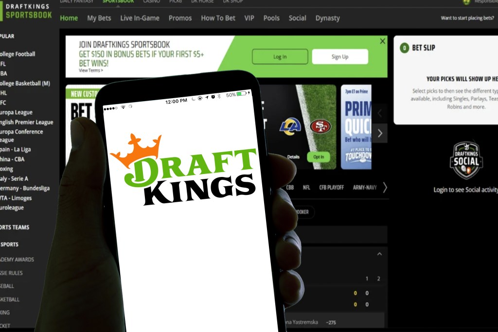 Foto de Draft Kings en el teléfono.
